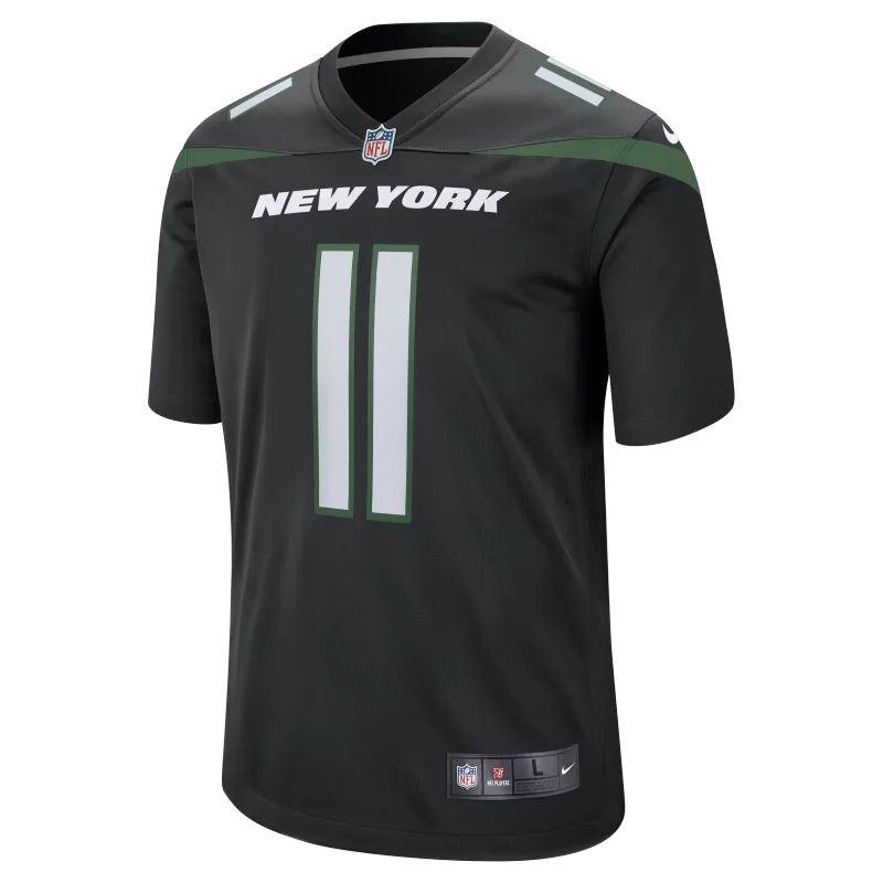 Men's New York Jets Jermaine Johnson II Stealth Black Alternate Game Jersey