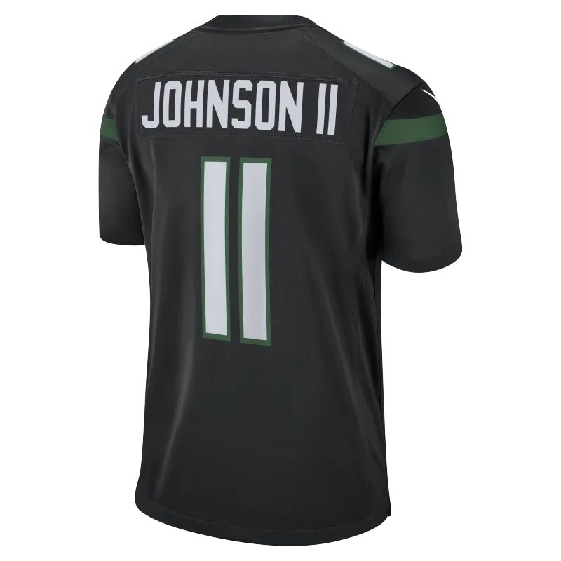 Men's New York Jets Jermaine Johnson II Stealth Black Alternate Game Jersey