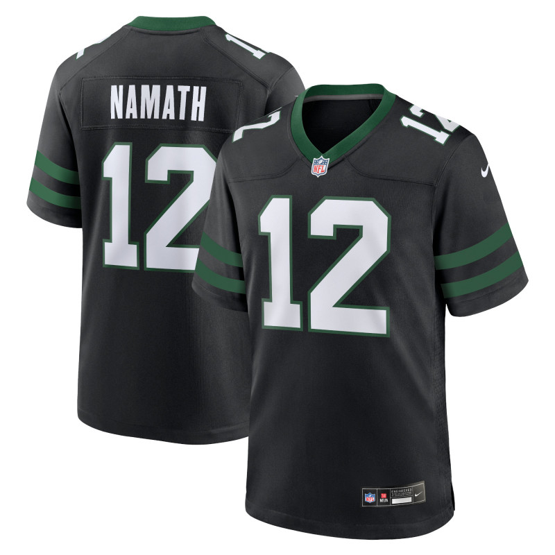 Men's New York Jets Joe Namath Legacy Black Alternate Retired Player Game Jersey