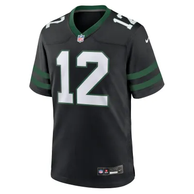 Men's New York Jets Joe Namath Legacy Black Alternate Retired Player Game Jersey 02