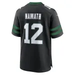 Men's New York Jets Joe Namath Legacy Black Alternate Retired Player Game Jersey