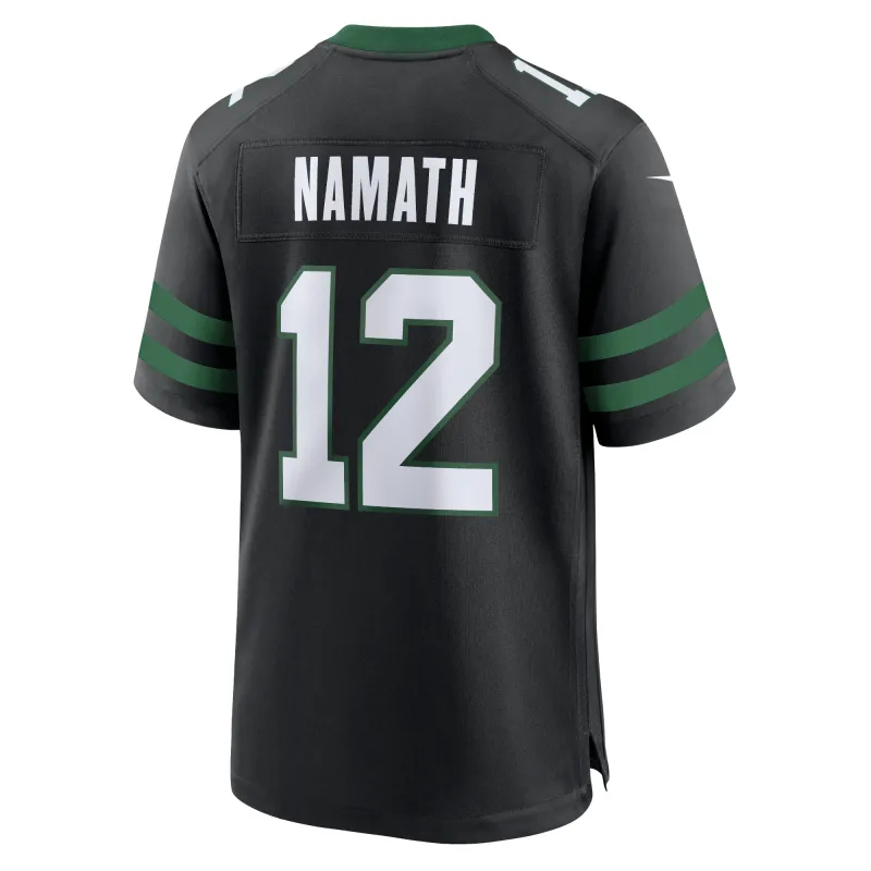 Men's New York Jets Joe Namath Legacy Black Alternate Retired Player Game Jersey