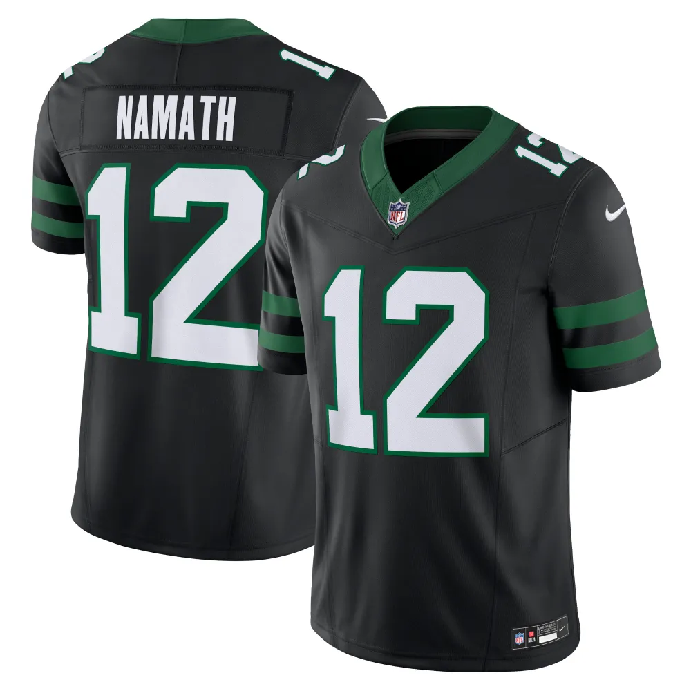 Men's New York Jets Joe Namath Legacy Black Alternate Vapor F.U.S.E. Limited Jersey