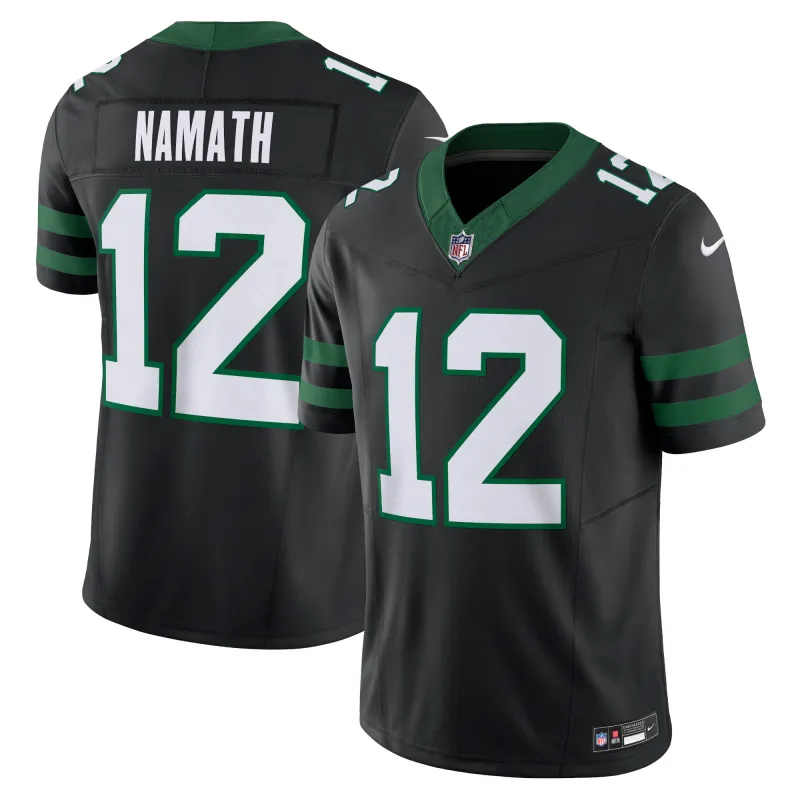 Men's New York Jets Joe Namath Legacy Black Alternate Vapor F.U.S.E. Limited Jersey