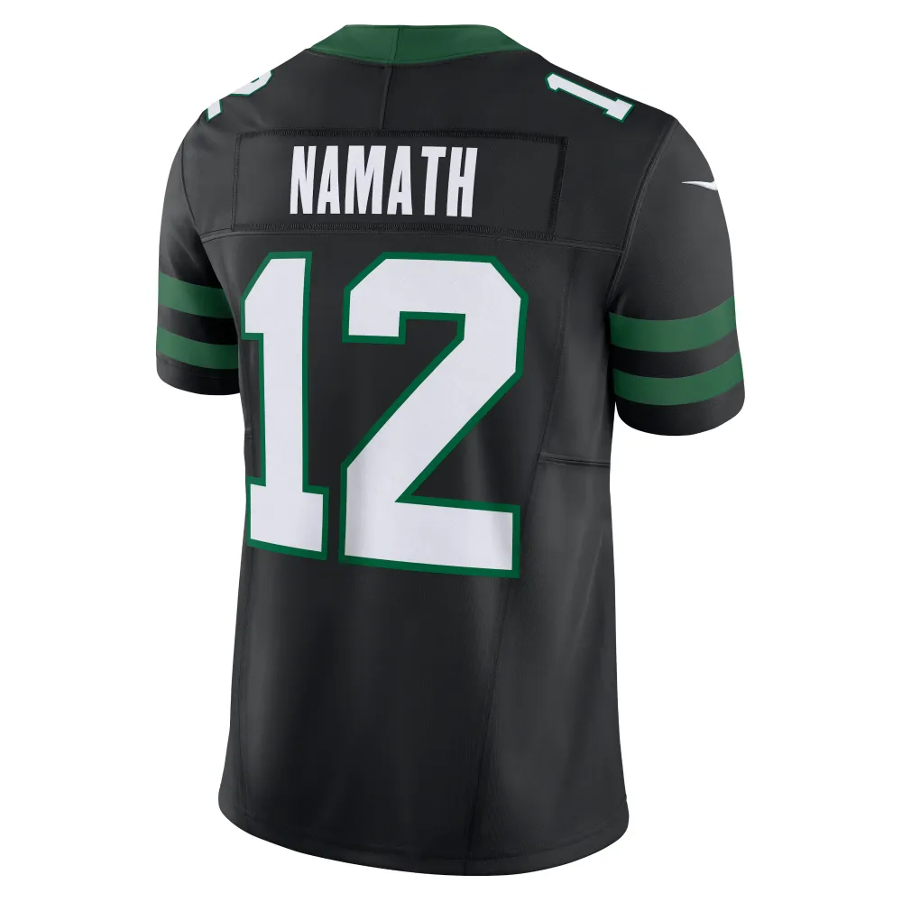 Men's New York Jets Joe Namath Legacy Black Alternate Vapor F.U.S.E. Limited Jersey