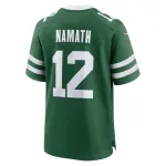 Men's New York Jets Joe Namath Legacy Green Game Jersey