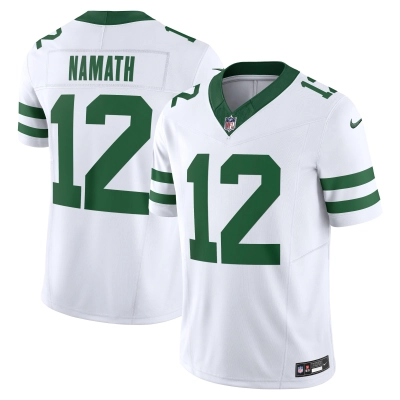 Men's New York Jets Joe Namath Legacy White Vapor F.U.S.E. Limited Jersey 01