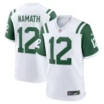 Men's New York Jets Joe Namath White Classic Alternate Retired Player Game Jersey