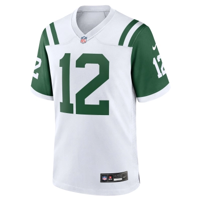 Men's New York Jets Joe Namath White Classic Alternate Retired Player Game Jersey 02