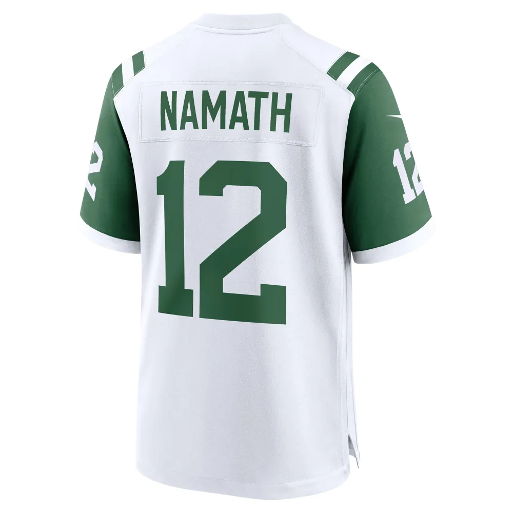 Men's New York Jets Joe Namath White Classic Alternate Retired Player Game Jersey