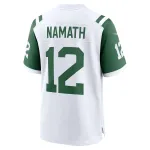 Men's New York Jets Joe Namath White Classic Alternate Retired Player Game Jersey