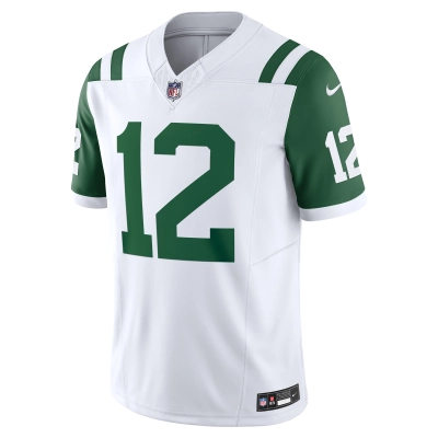 Men's New York Jets Joe Namath White Classic Alternate Vapor F.U.S.E. Retired Player Limited Jersey 02