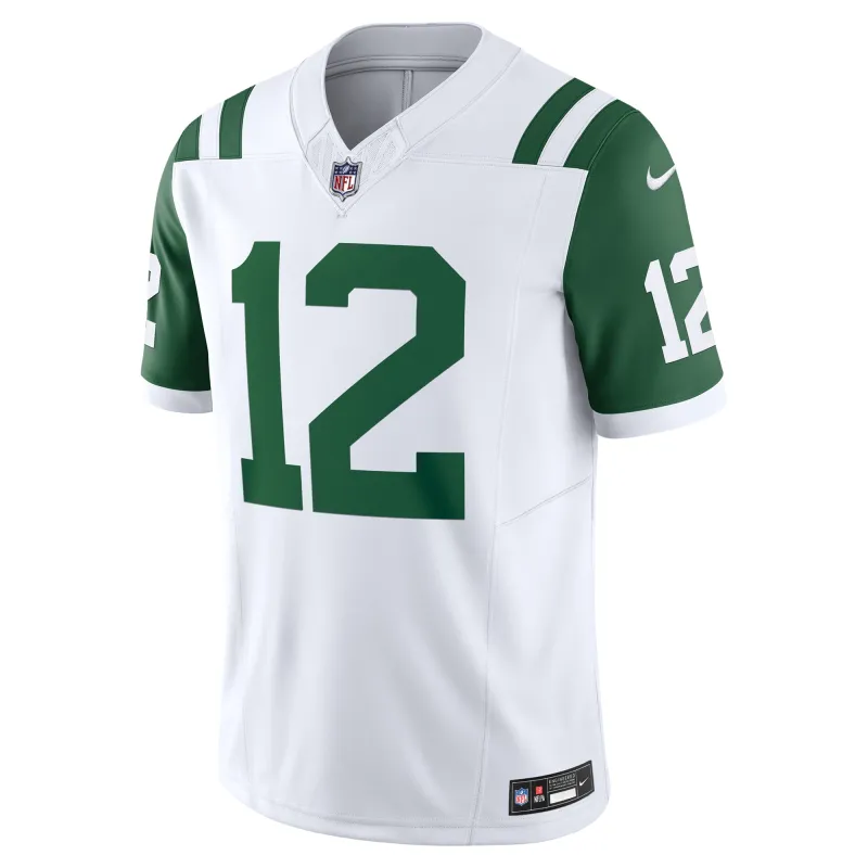Men's New York Jets Joe Namath White Classic Alternate Vapor F.U.S.E. Retired Player Limited Jersey
