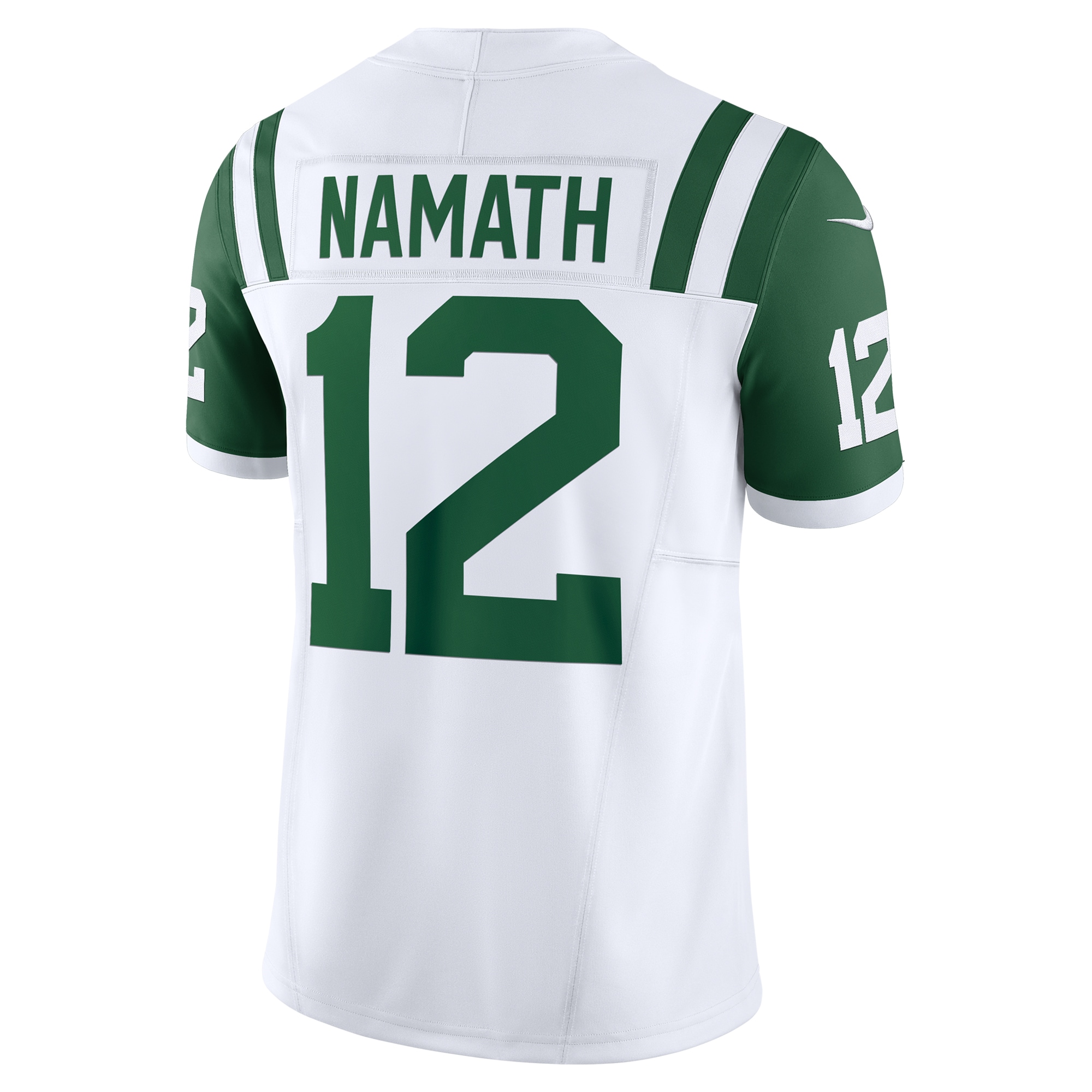 Men's New York Jets Joe Namath White Classic Alternate Vapor F.U.S.E. Retired Player Limited Jersey