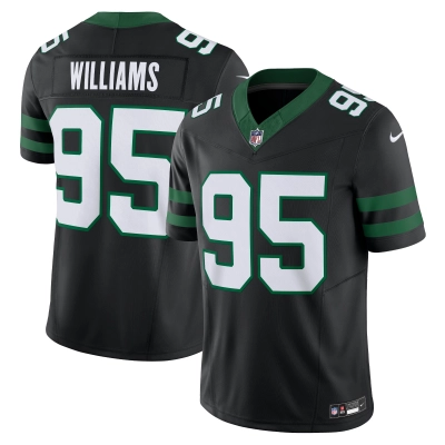 Men's New York Jets Quinnen Williams Legacy Black Alternate Vapor F.U.S.E. Limited Jersey 01