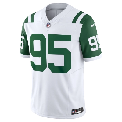 Men's New York Jets Quinnen Williams White Classic Alternate Vapor F.U.S.E. Limited Jersey 02