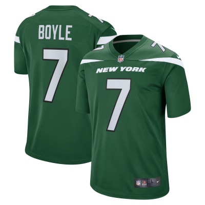 Men's New York Jets Tim Boyle Gotham Green Game Jersey 01