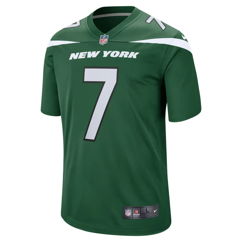 Men's New York Jets Tim Boyle Gotham Green Game Jersey