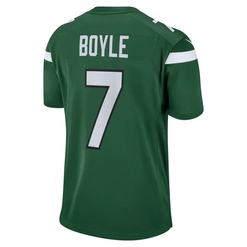 Men's New York Jets Tim Boyle Gotham Green Game Jersey