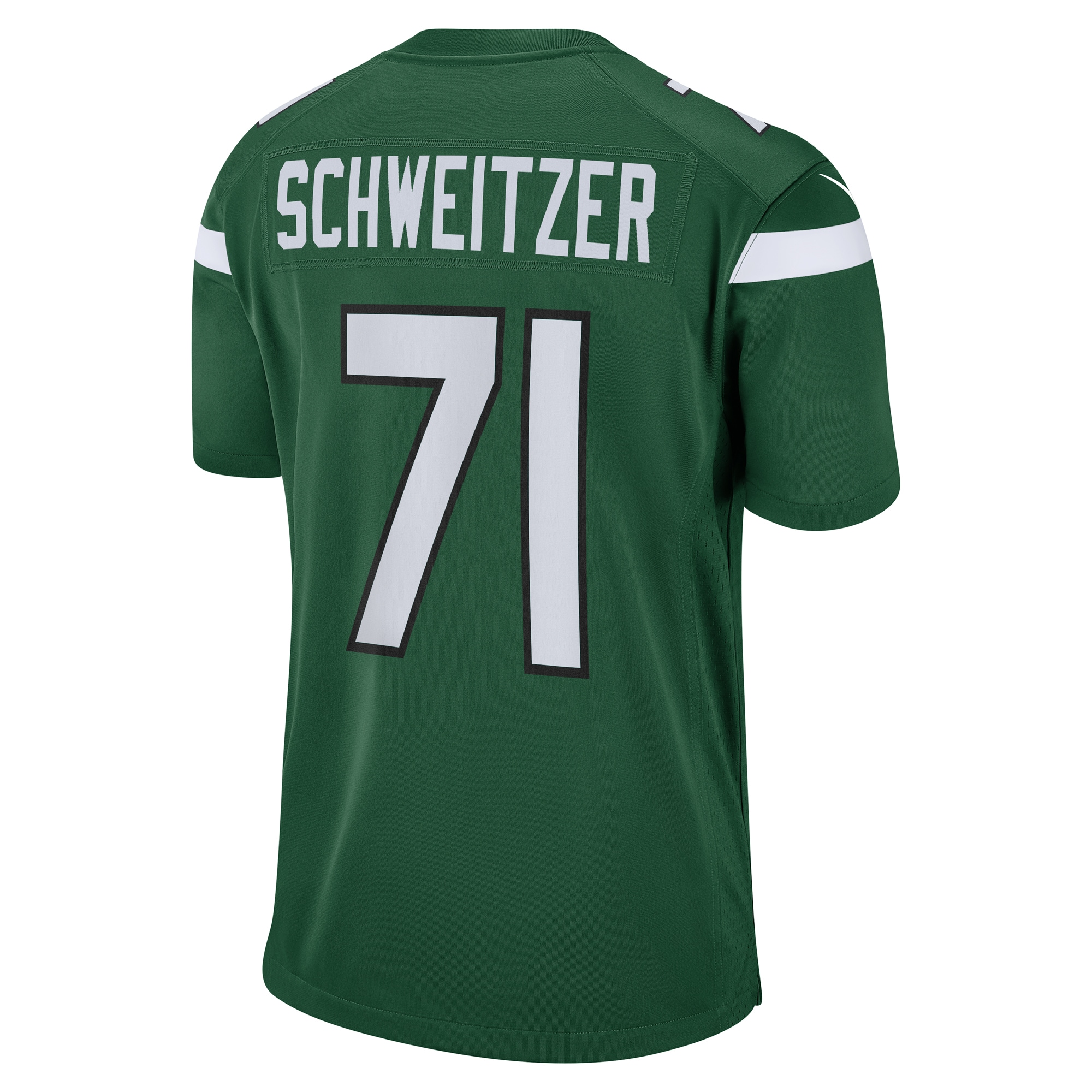 Men's New York Jets Wes Schweitzer Green Game Jersey