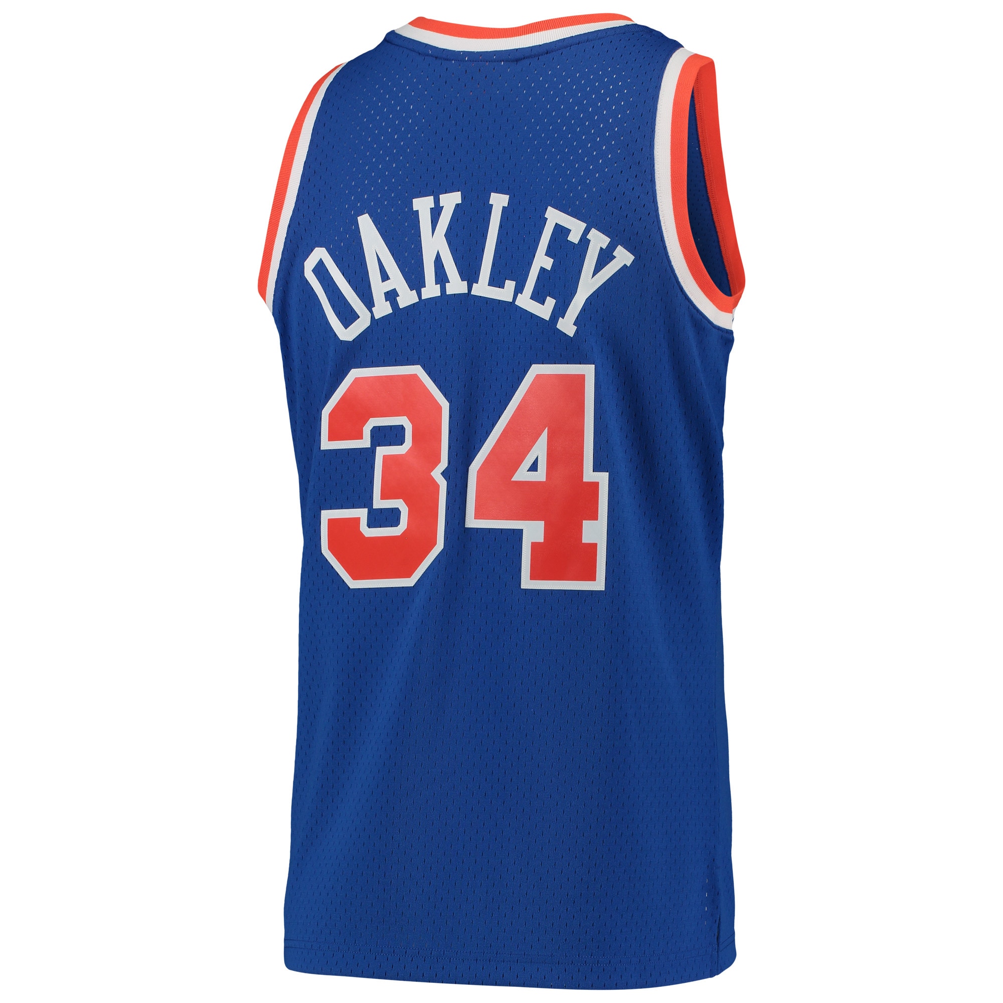 Men's New York Knicks Charles Oakley Blue Hardwood Classics Swingman Jersey