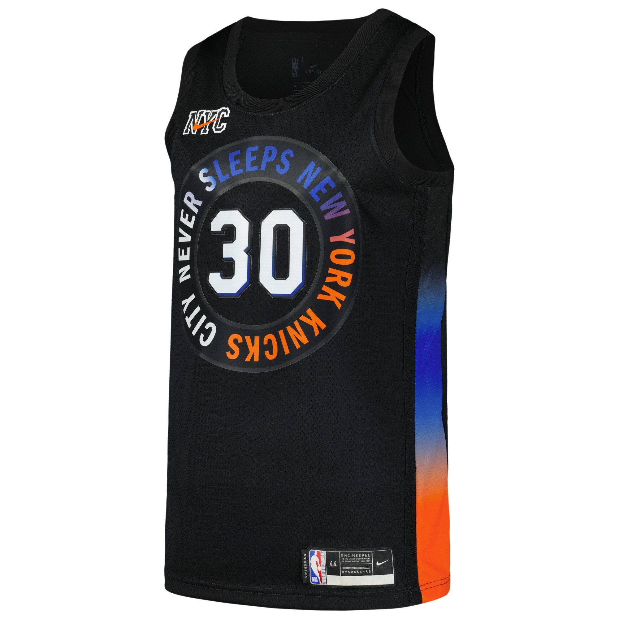 Men's New York Knicks Julius Randle Black Swingman Player Jersey - City Edition
