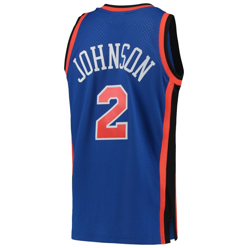 Men's New York Knicks Larry Johnson Blue 1998/99 Hardwood Classics Swingman Jersey