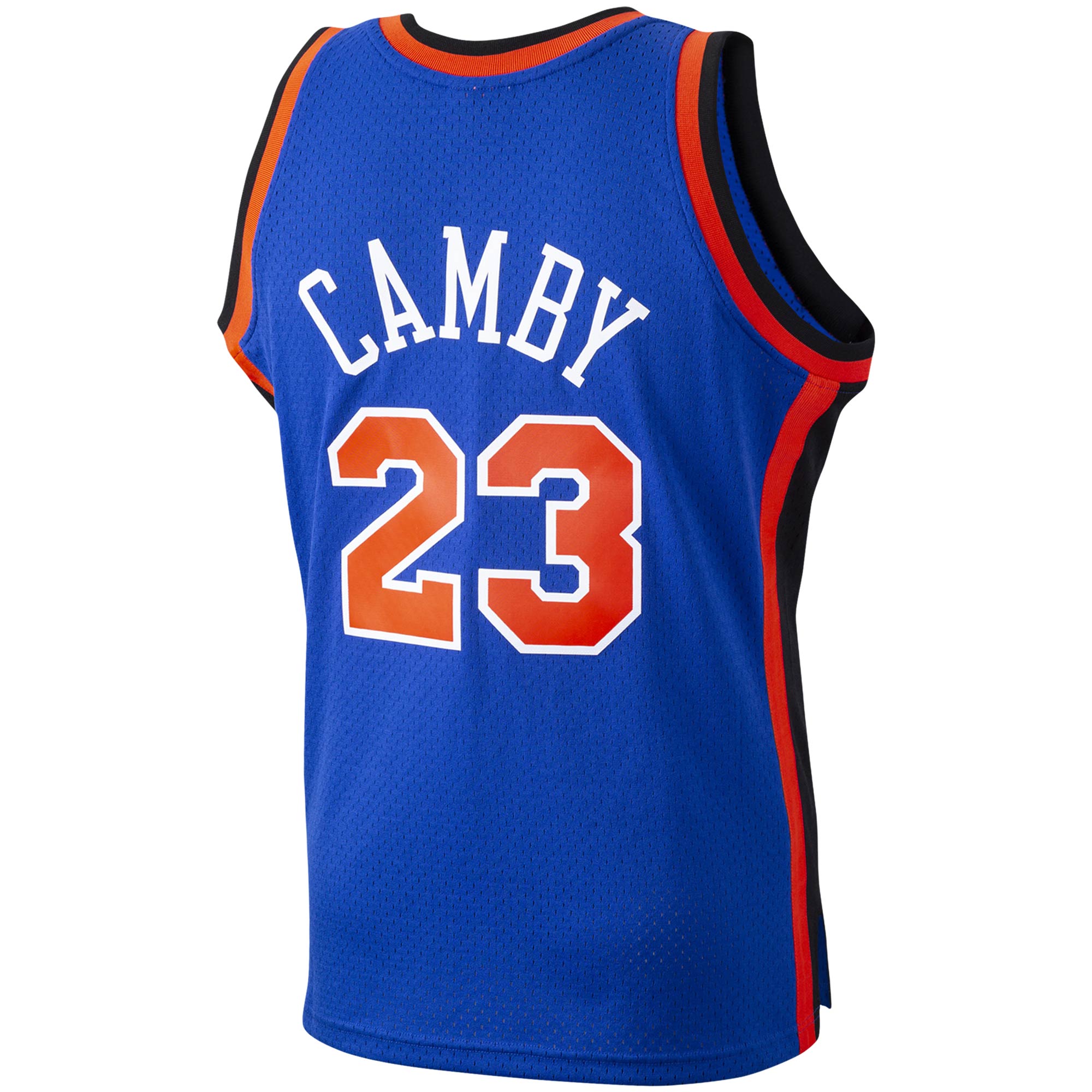 Men's New York Knicks Marcus Camby Blue 1998/99 Hardwood Classics Swingman Jersey