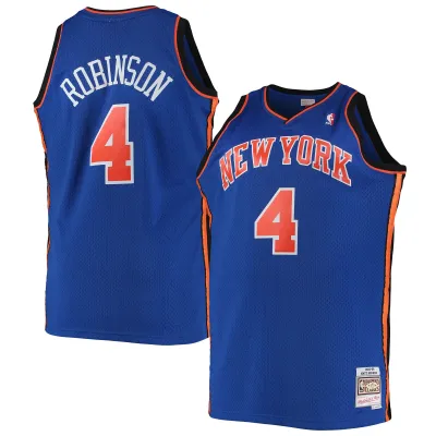 Men's New York Knicks Nate Robinson Blue 2005/06 Big & Tall Hardwood Classics Swingman Jersey 01