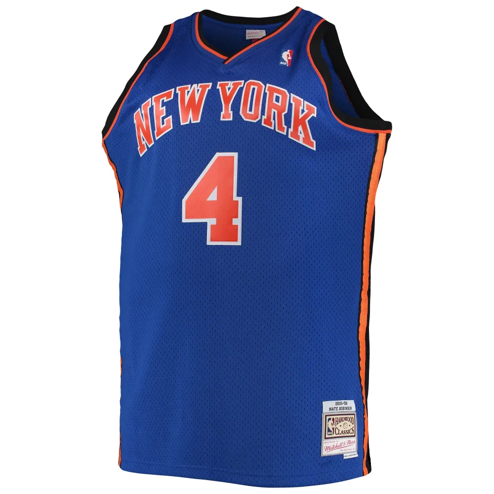Men's New York Knicks Nate Robinson Blue 2005/06 Big & Tall Hardwood Classics Swingman Jersey