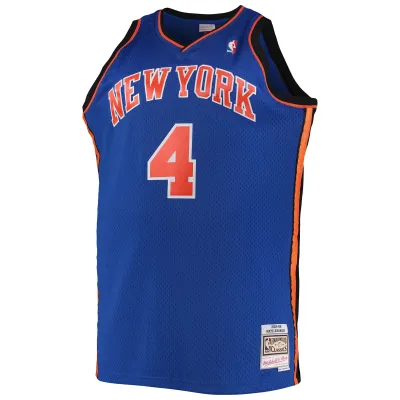Men's New York Knicks Nate Robinson Blue 2005/06 Big & Tall Hardwood Classics Swingman Jersey 02