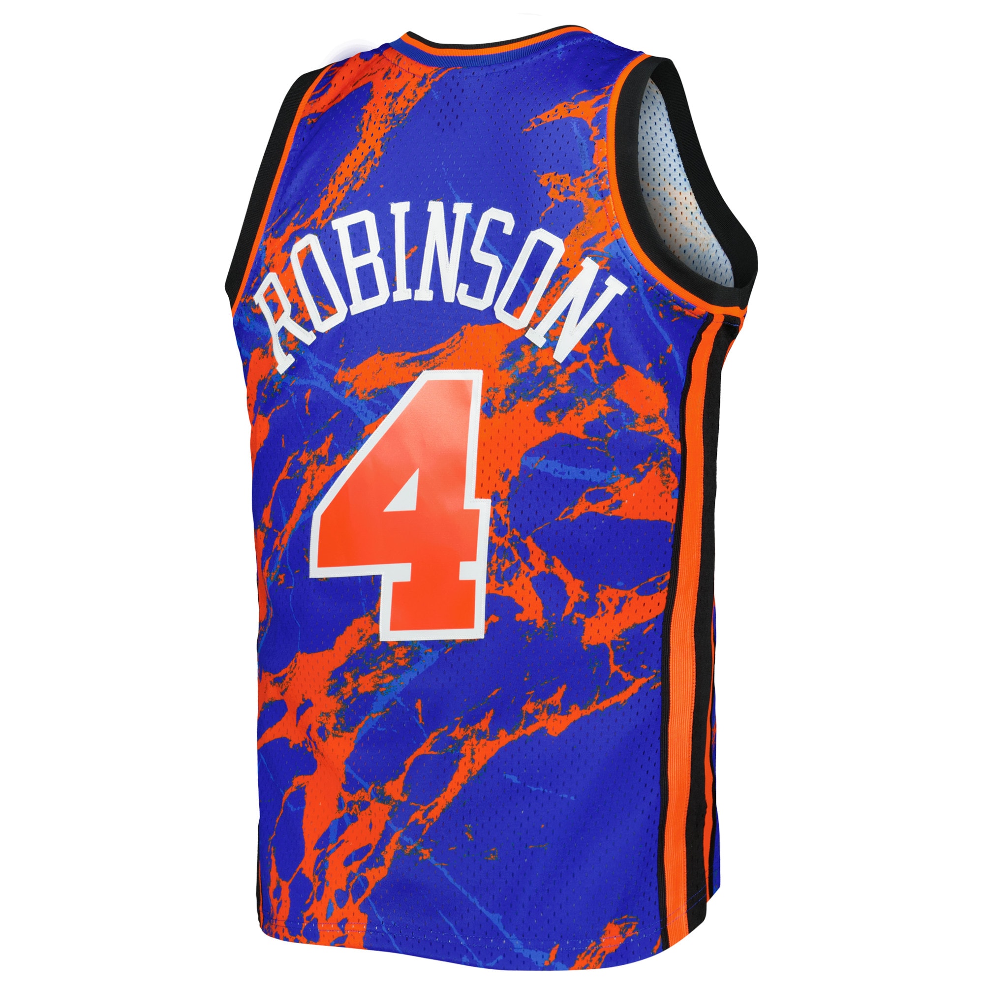 Men's New York Knicks Nate Robinson Blue 2005/06 Hardwood Classics Marble Swingman Jersey