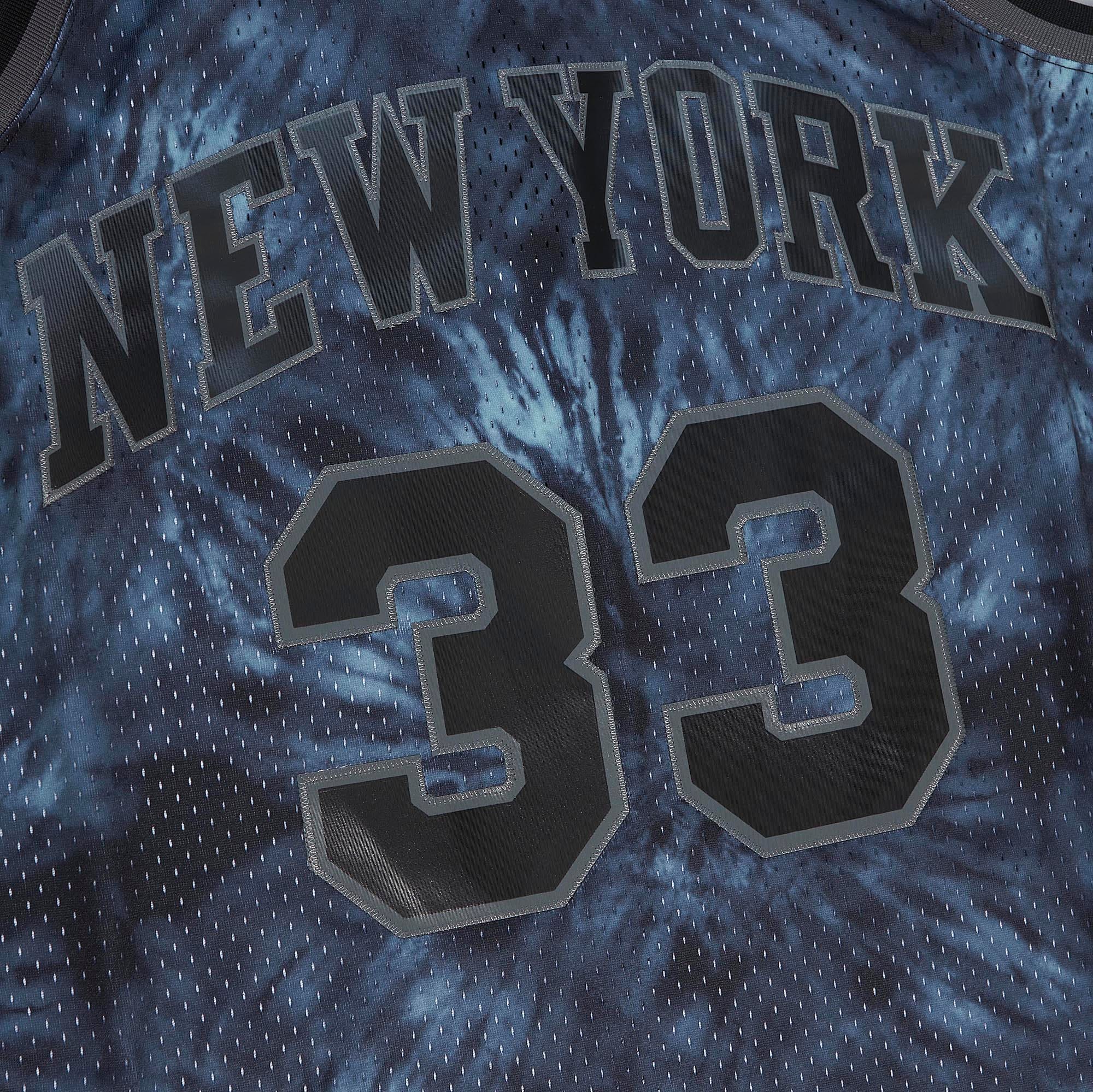 Men's New York Knicks Patrick Ewing Black Hardwood Classics 1991/92 Tie-Dye Swingman Jersey