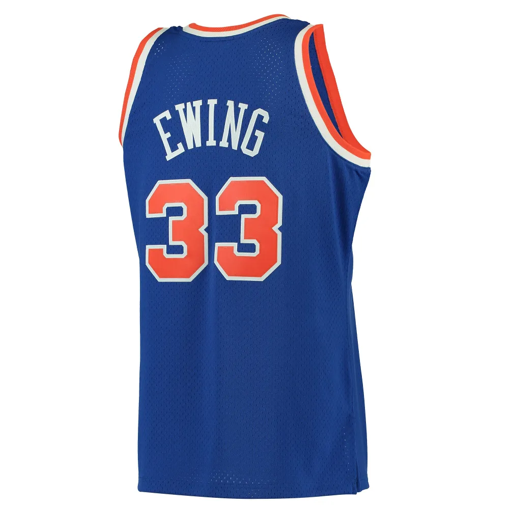 Men's New York Knicks Patrick Ewing Blue 1991/92 Hardwood Classics Swingman Jersey