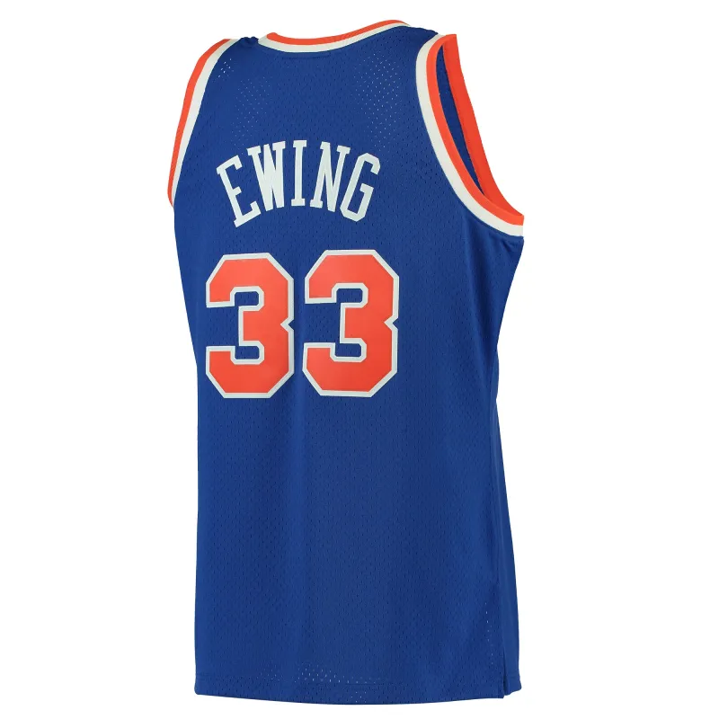 Men's New York Knicks Patrick Ewing Blue 1991/92 Hardwood Classics Swingman Jersey