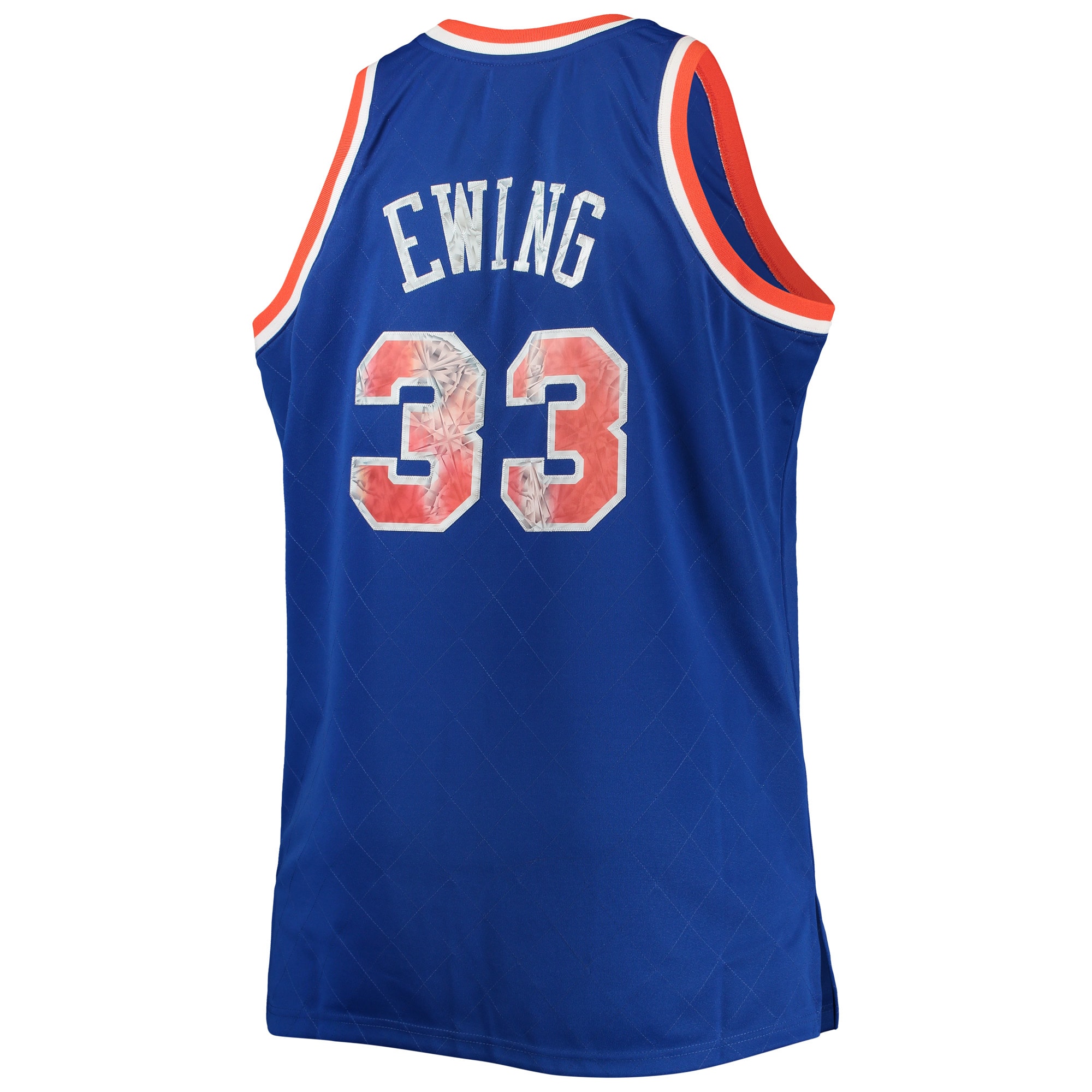 Men's New York Knicks Patrick Ewing Blue Big & Tall 1991/92 NBA 75th Anniversary Diamond Swingman Jersey