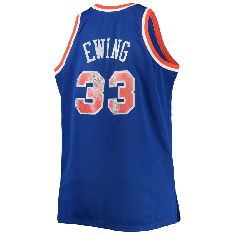 Men's New York Knicks Patrick Ewing Blue Big & Tall 1991/92 NBA 75th Anniversary Diamond Swingman Jersey