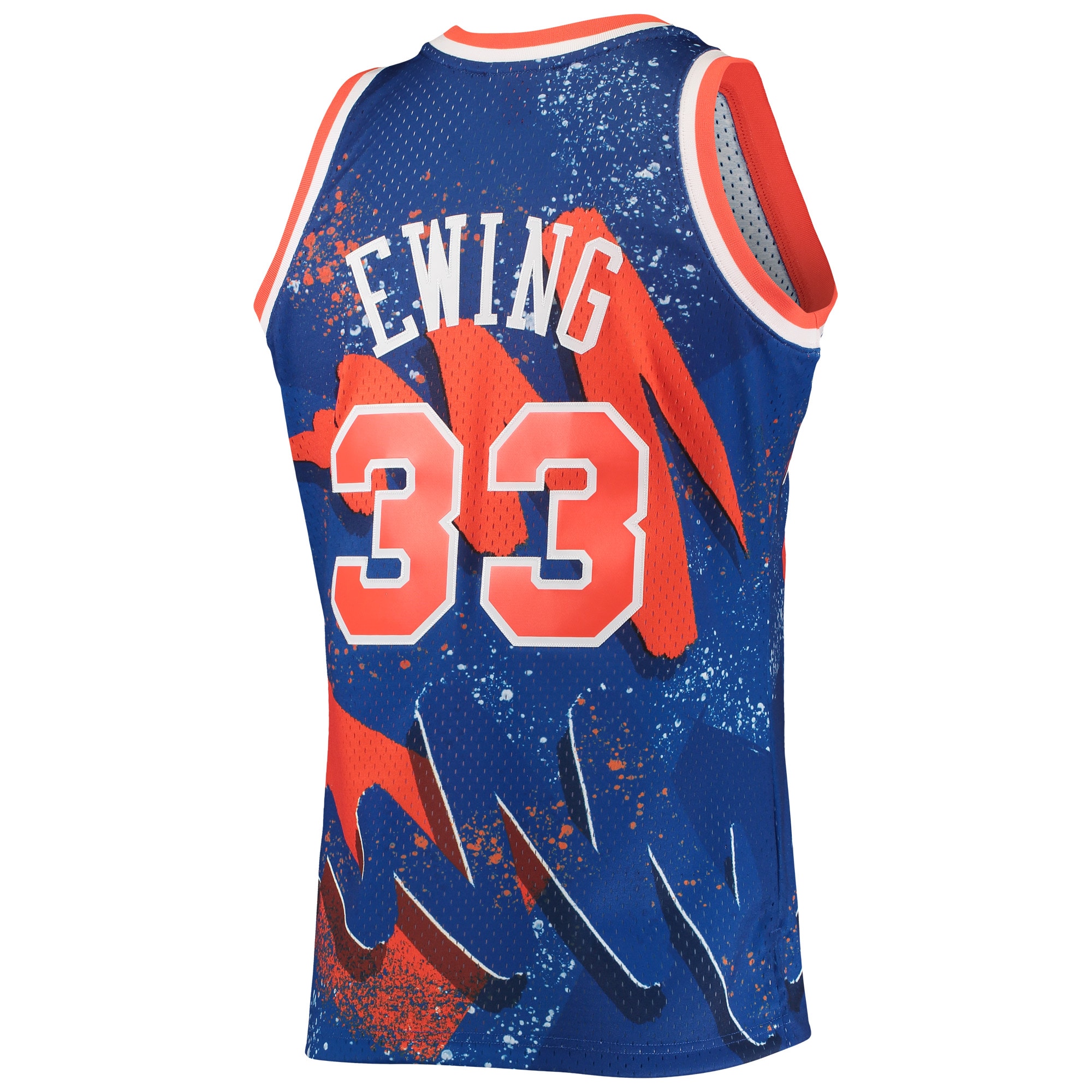 Men's New York Knicks Patrick Ewing Blue Hardwood Classics 1991/92 Hyper Hoops Swingman Jersey