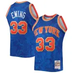 Men's New York Knicks Patrick Ewing Blue Hardwood Classics 1991/92 Lunar New Year Swingman Jersey