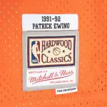 Men's New York Knicks Patrick Ewing Blue/Orange Hardwood Classics 1991/92 Split Swingman Jersey