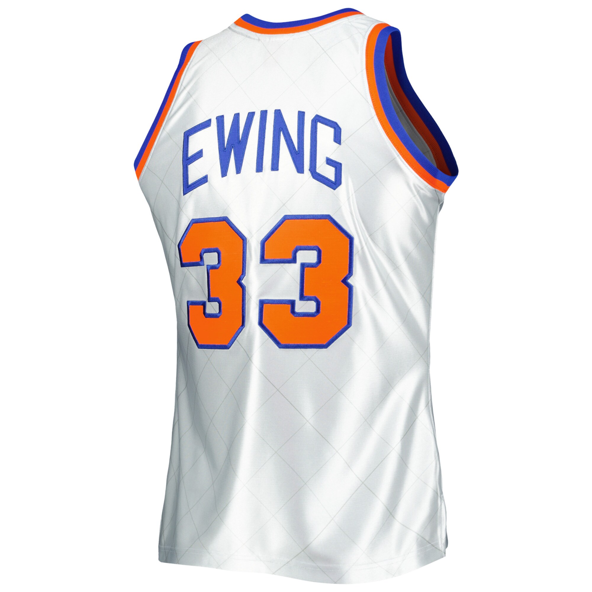 Men's New York Knicks Patrick Ewing Platinum 1985/86 Hardwood Classics 75th Anniversary Swingman Jersey