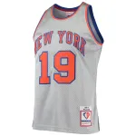 Men's New York Knicks Willis Reed Silver 75th Anniversary 1969/70 Hardwood Classics Swingman Jersey