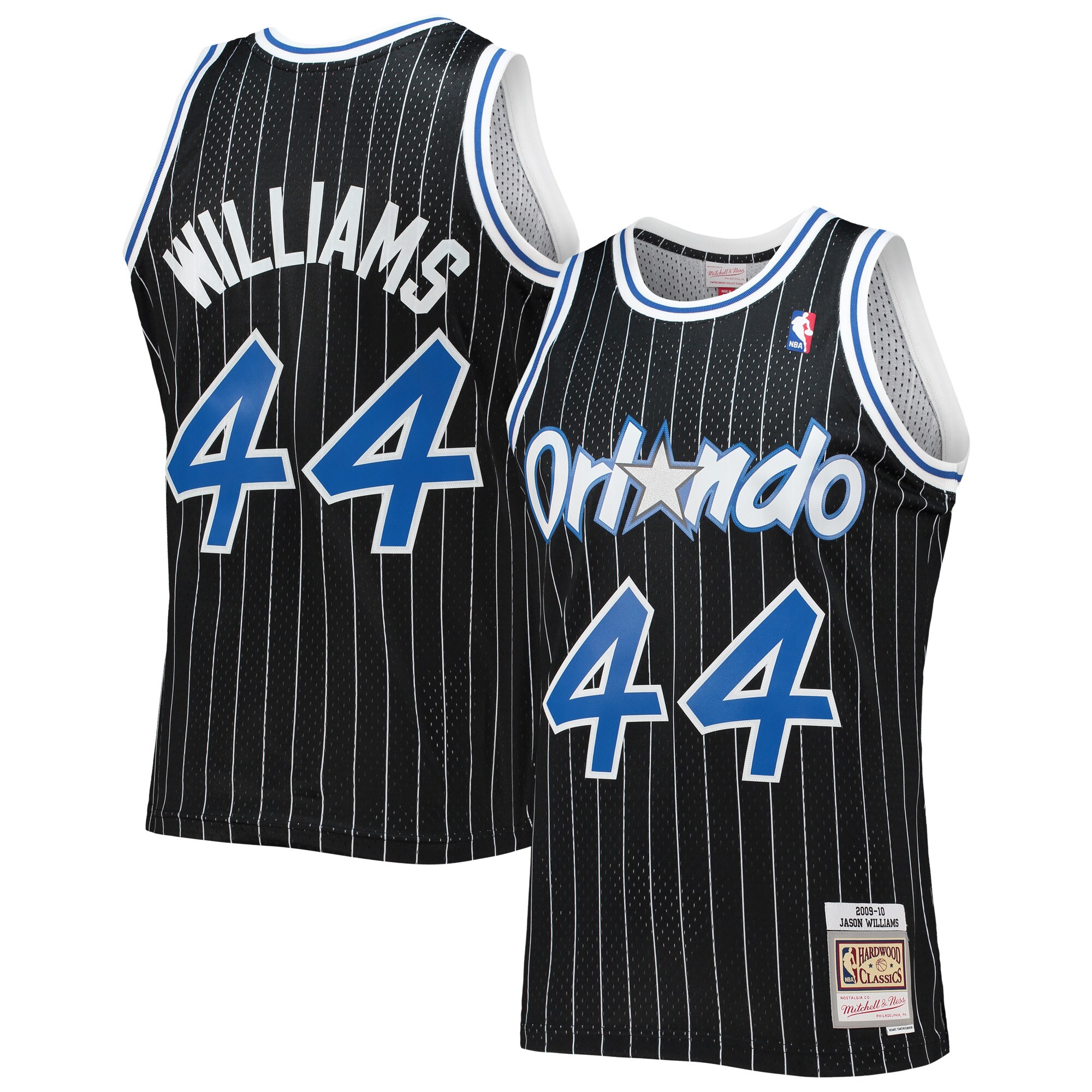 Men's Orlando Magic Jason Williams Black 2001/02 Hardwood Classics Swingman Jersey