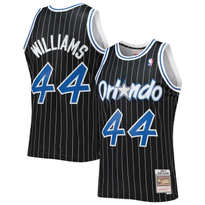 Men's Orlando Magic Jason Williams Black 2001/02 Hardwood Classics Swingman Jersey 01