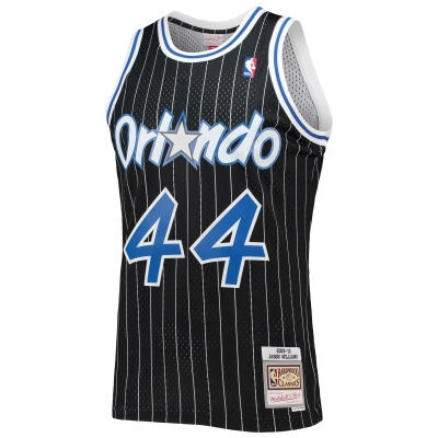 Men's Orlando Magic Jason Williams Black 2001/02 Hardwood Classics Swingman Jersey 02