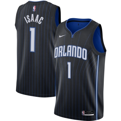 Men's Orlando Magic Jonathan Isaac Black Swingman Jersey - Icon Edition 01