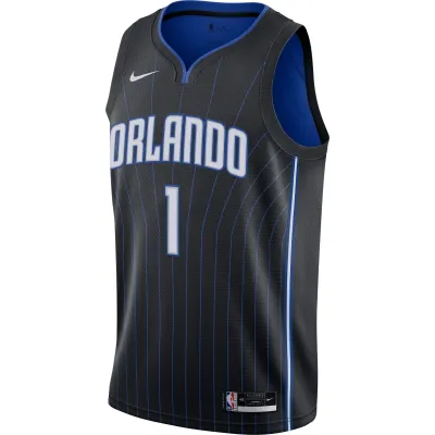 Men's Orlando Magic Jonathan Isaac Black Swingman Jersey - Icon Edition 02