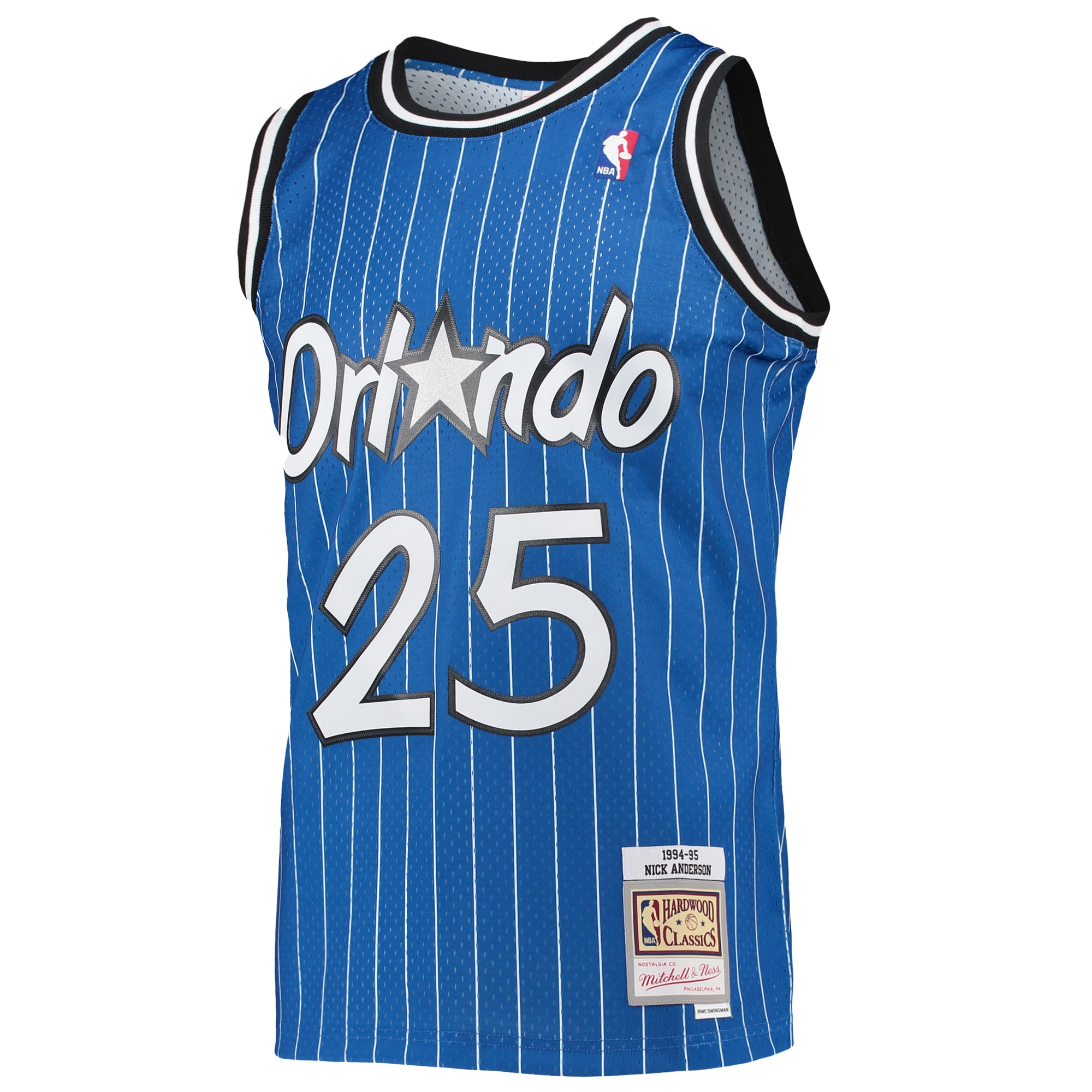Men's Orlando Magic Nick Anderson Blue 1994/95 Hardwood Classics Swingman Jersey