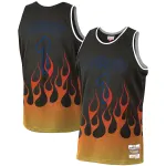 Men's Orlando Magic Penny Hardaway Black 1994/95 Hardwood Classics Flames Swingman Jersey