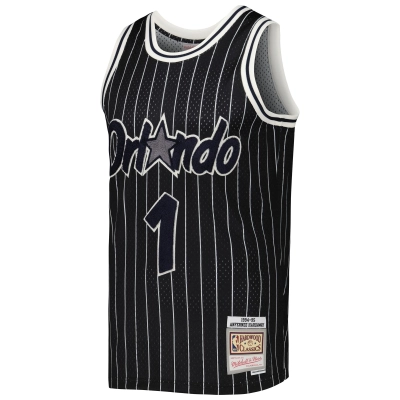 Men's Orlando Magic Penny Hardaway Black 1994-95 Hardwood Classics Off-Court Swingman Jersey 02